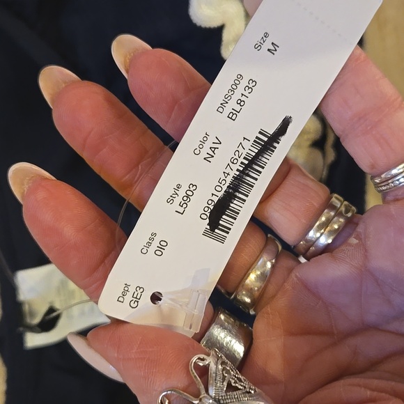 NWT J. Crew Navy White Rick Rack Trim Flounce Bikini Top - Picture 6 of 9